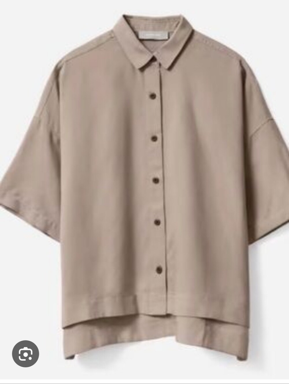 Everlane Tencel/Lyocell Boxy Fit Oversized Button Front Shirt - XS